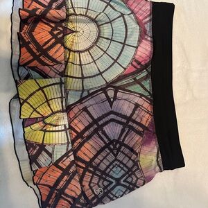 Lucky in Love Multicolor Geometric skirt and Sofibella muted geometric skirt